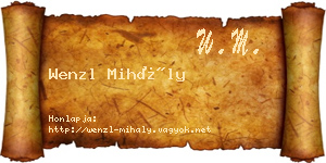 Wenzl Mihály névjegykártya