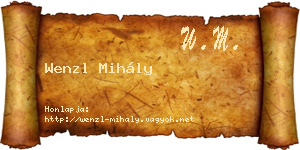Wenzl Mihály névjegykártya
