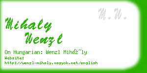 mihaly wenzl business card